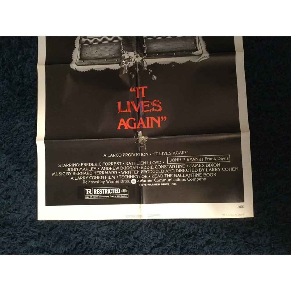 It Lives Again 1978 horror movie Poster Large Lobby Theatre Canada - Picture 3 of 4